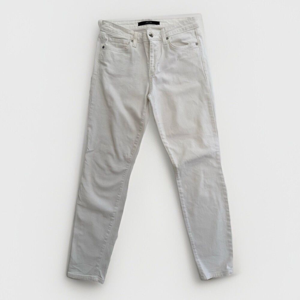 Joes Jeans Size 27 White Mid Rise Skinny Crop Ankle Stretch #206